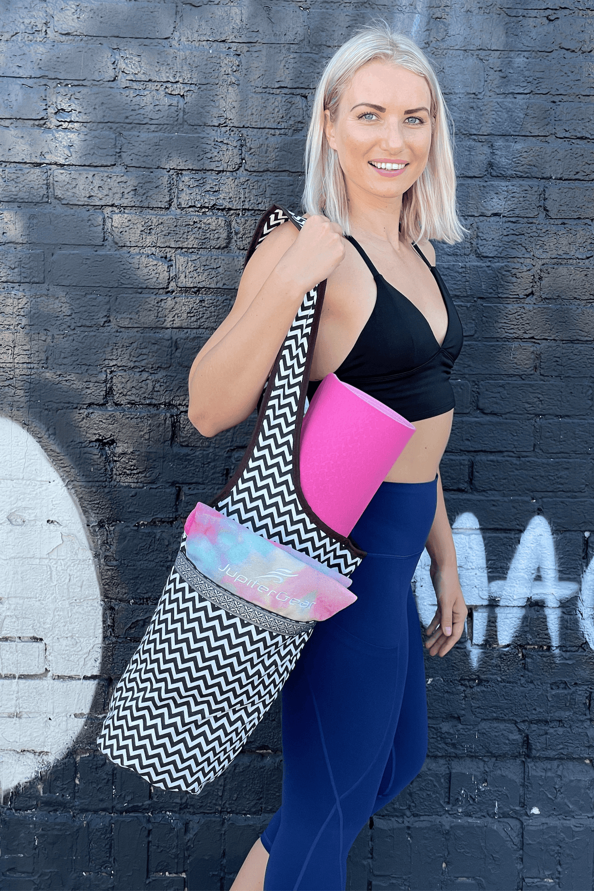 JupiterGear Yoga Mat Carrying Tote Bag with Large Pockets from Jupiter Gear