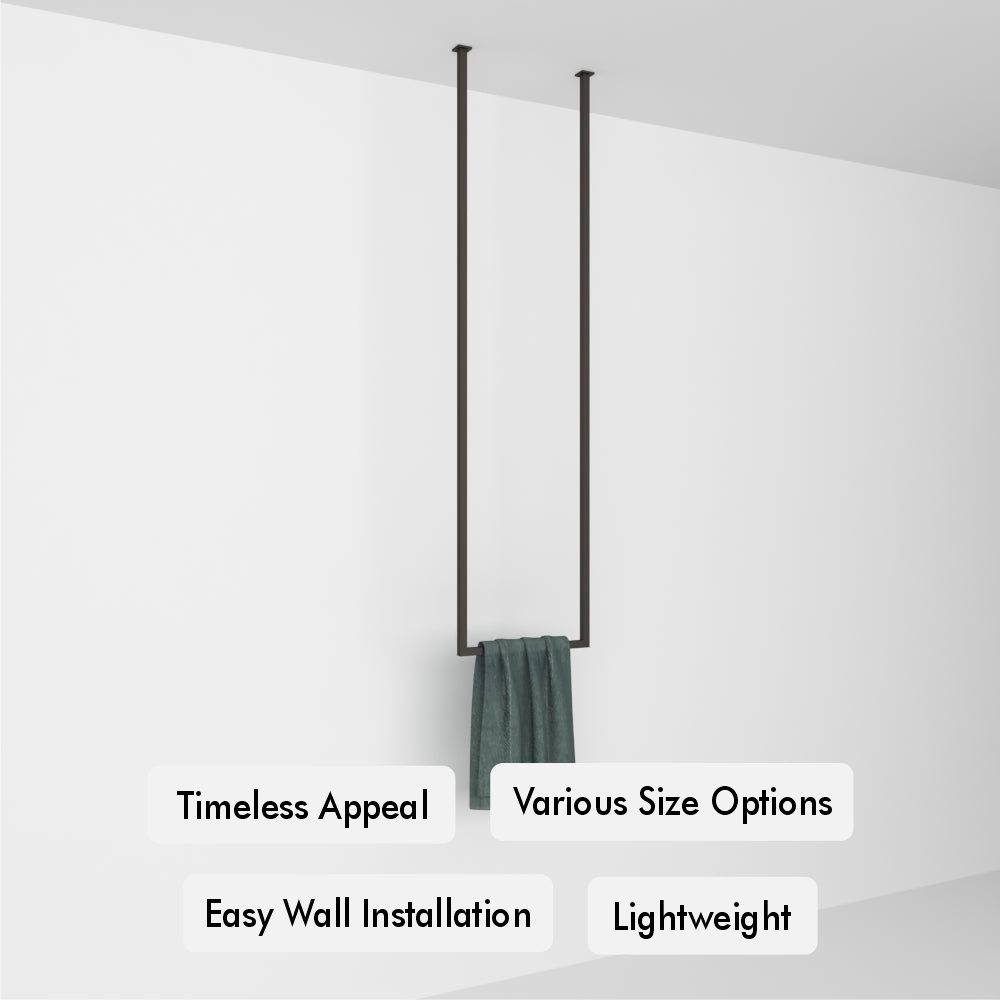Ceiling Towel Rack for Elevated Bathroom Style from VITAHOME DESIGN LLC