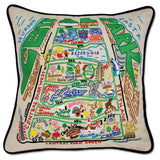 Central Park Hand-Embroidered Pillow from Quirks!