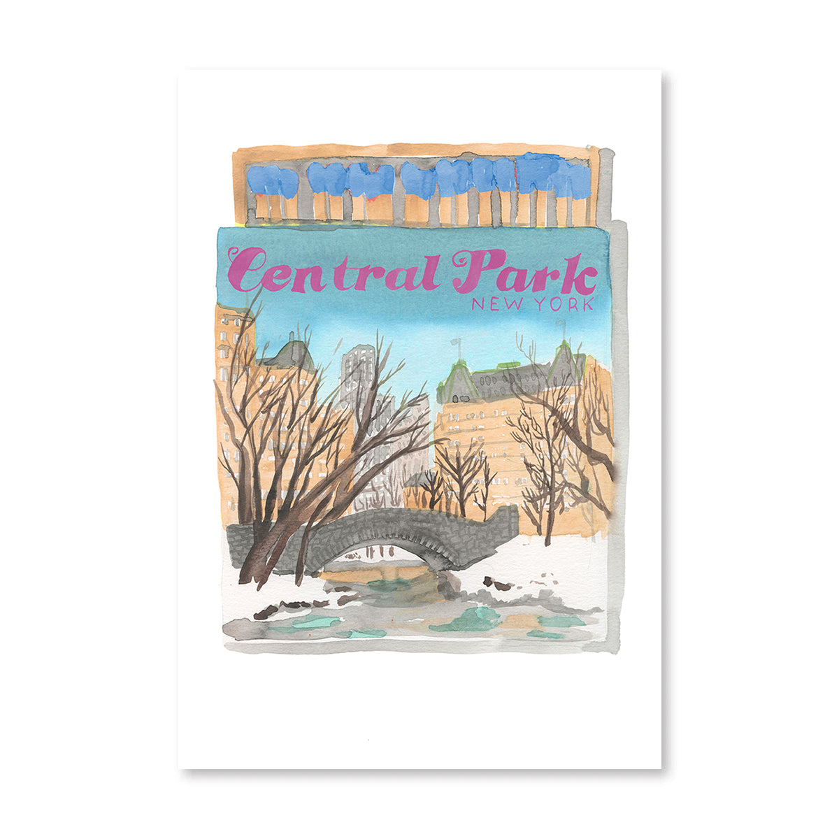 Central Park NYC Matchbook From Furbish Studio