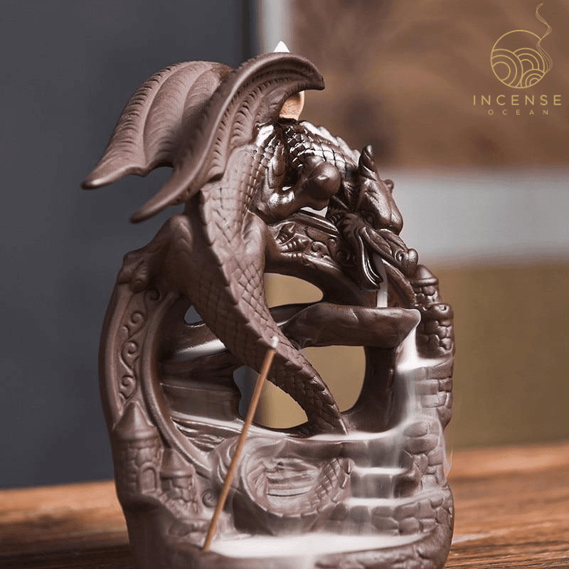 Ceramic Dragon Backflow Incense Burner from incenseocean