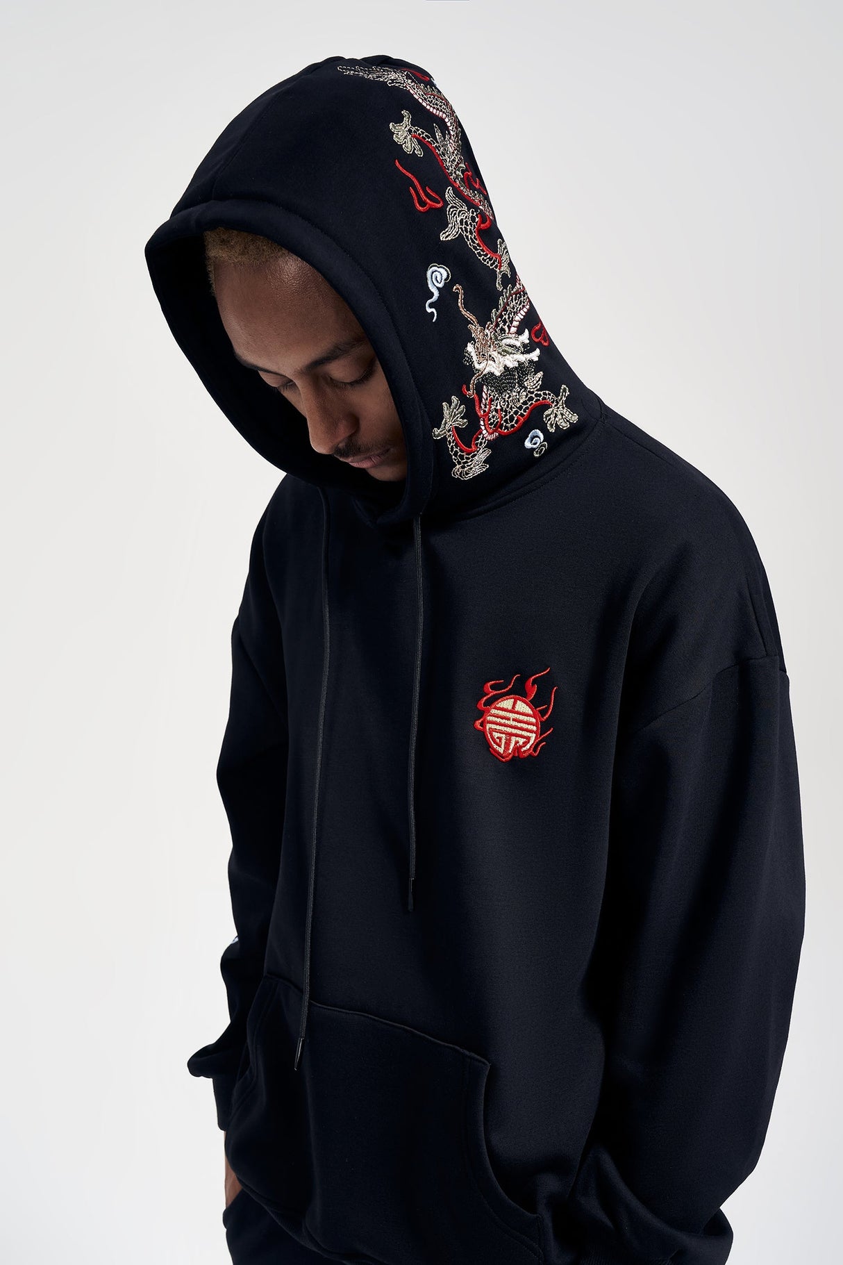 Flying Fire Dragon Embroidery Hoodie From Niepce Inc