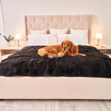 PupProtector™ Summer Short Fur Waterproof Throw Blanket - Midnight Black from Paw.com