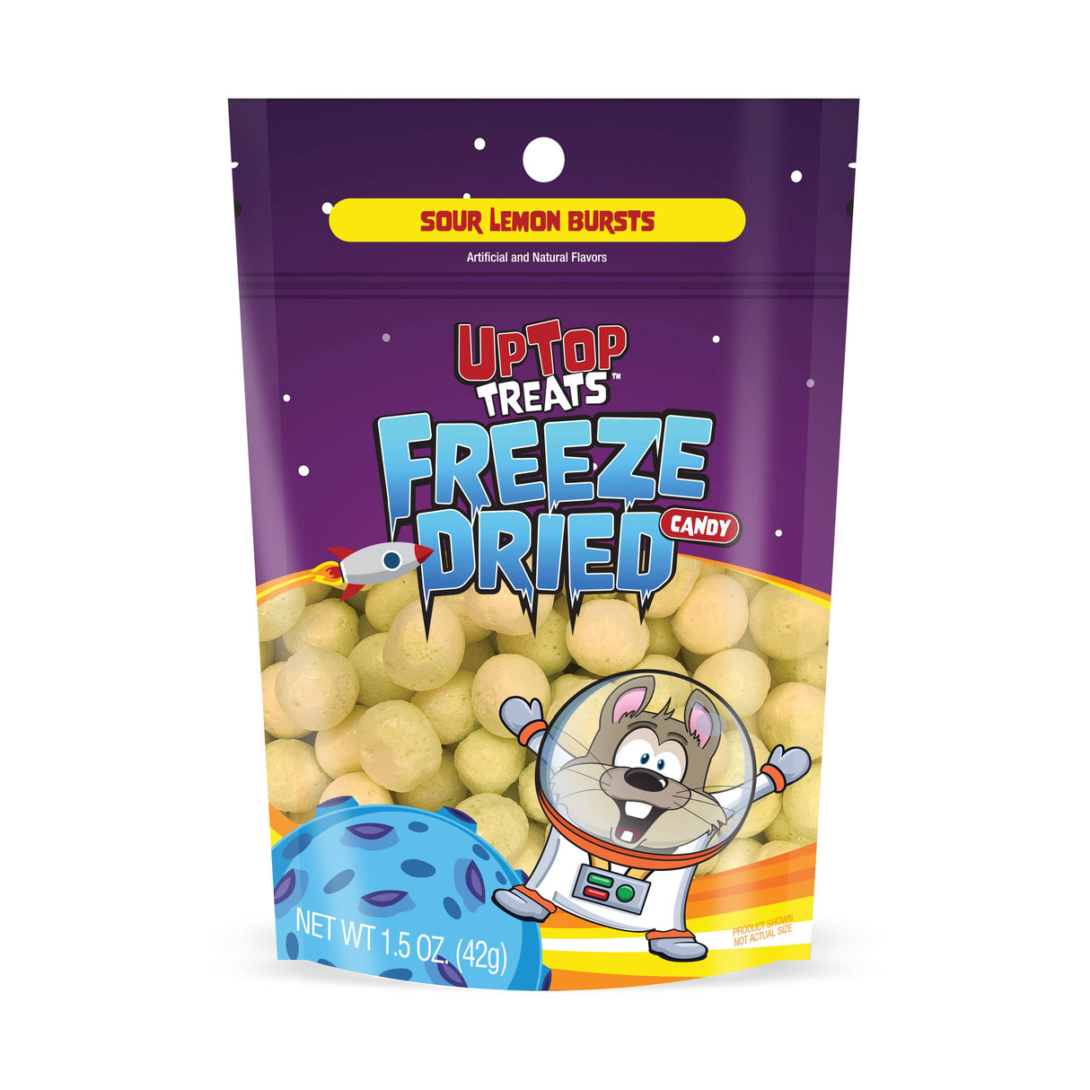 UpTop Sour Lemon Bursts - Freeze Dried Candy (1.5oz) 4 Pack from PETEZ POP WHOLESALE