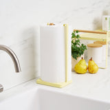 Paper Towel Holder - Steel + Wood - Yellow Pear from Yamazaki Home
