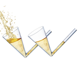 Champagne Shooter - Chug Flutes Guzzler Glasses Unique Gifts for Bachelorette Party Favors & White Elephant Gifts, Drinking Games - Bubbly Champagnes Prosecco & More Bong Style, Reusable Acrylic 2pk from The Wine Savant