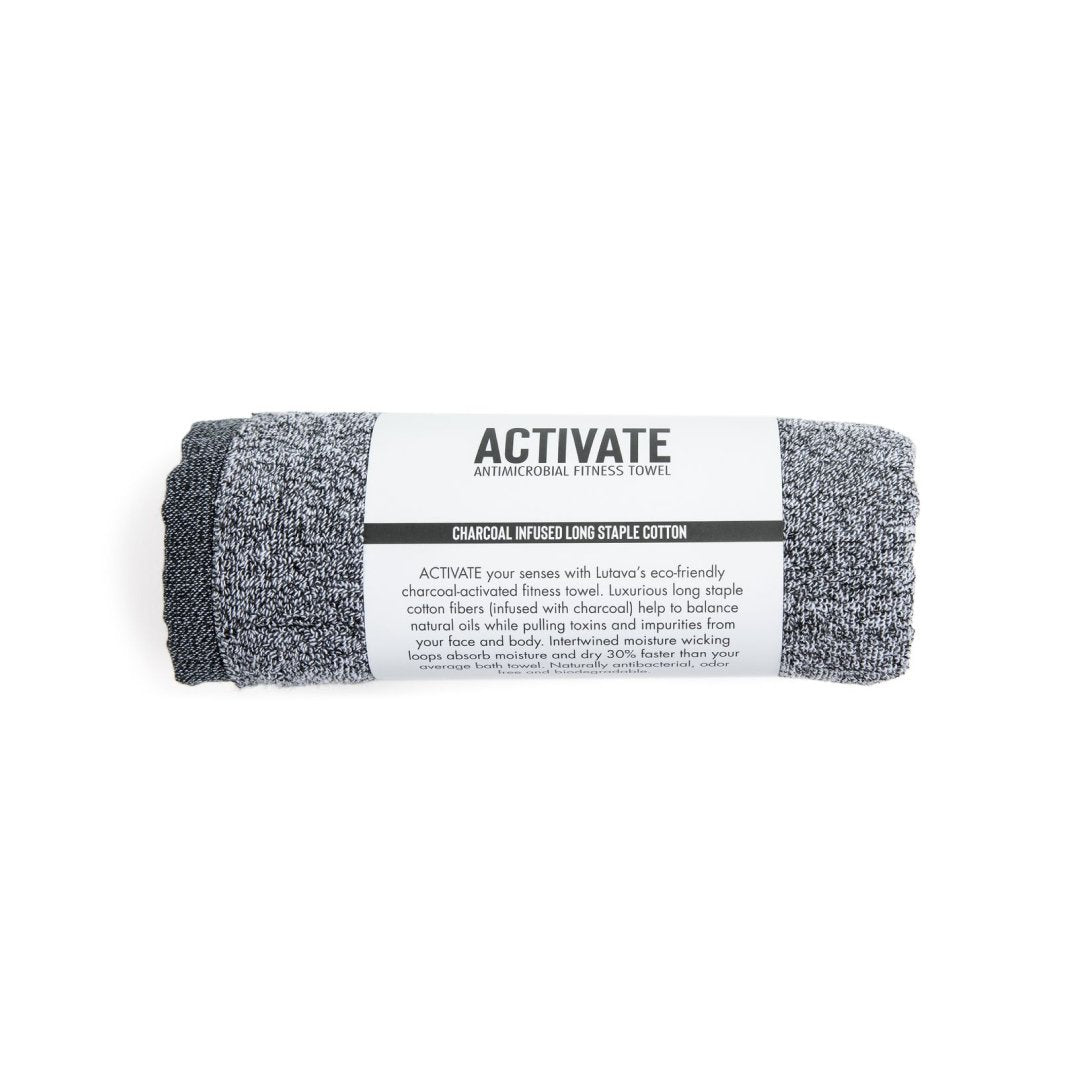 The Charcoal Activated Fitness Towel From Lutava