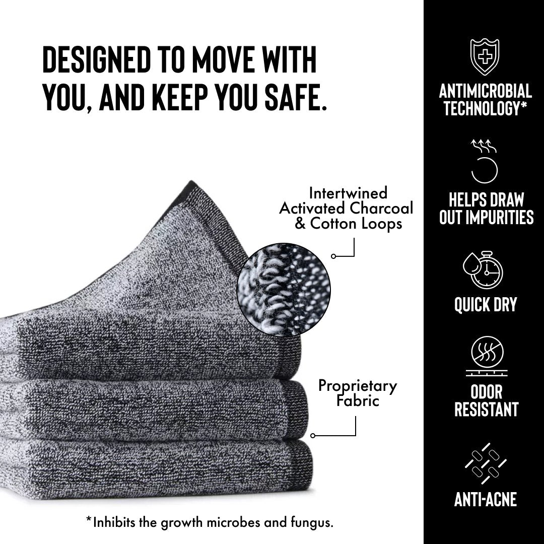The Charcoal Activated Fitness Towel From Lutava