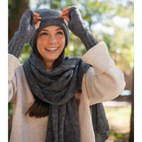 Charcoal Essential Knit Alpaca Gloves from SLATE + SALT