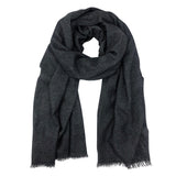 Black Handloom  Cashmere Scarf from SLATE + SALT