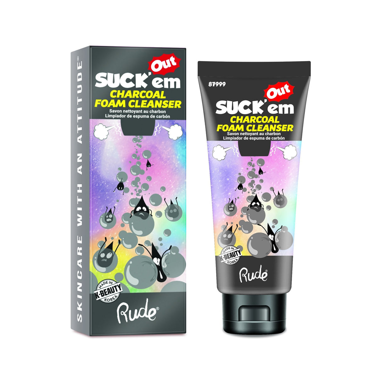 Suck'em Out Charcoal Foam Cleanser from Rude Cosmetics