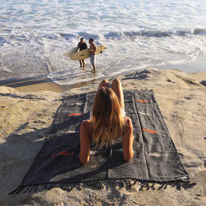 Charcoal Thunderbird Baja Blanket From West Path
