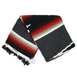 Charcoal Retro Diamond Mexican Blanket From West Path