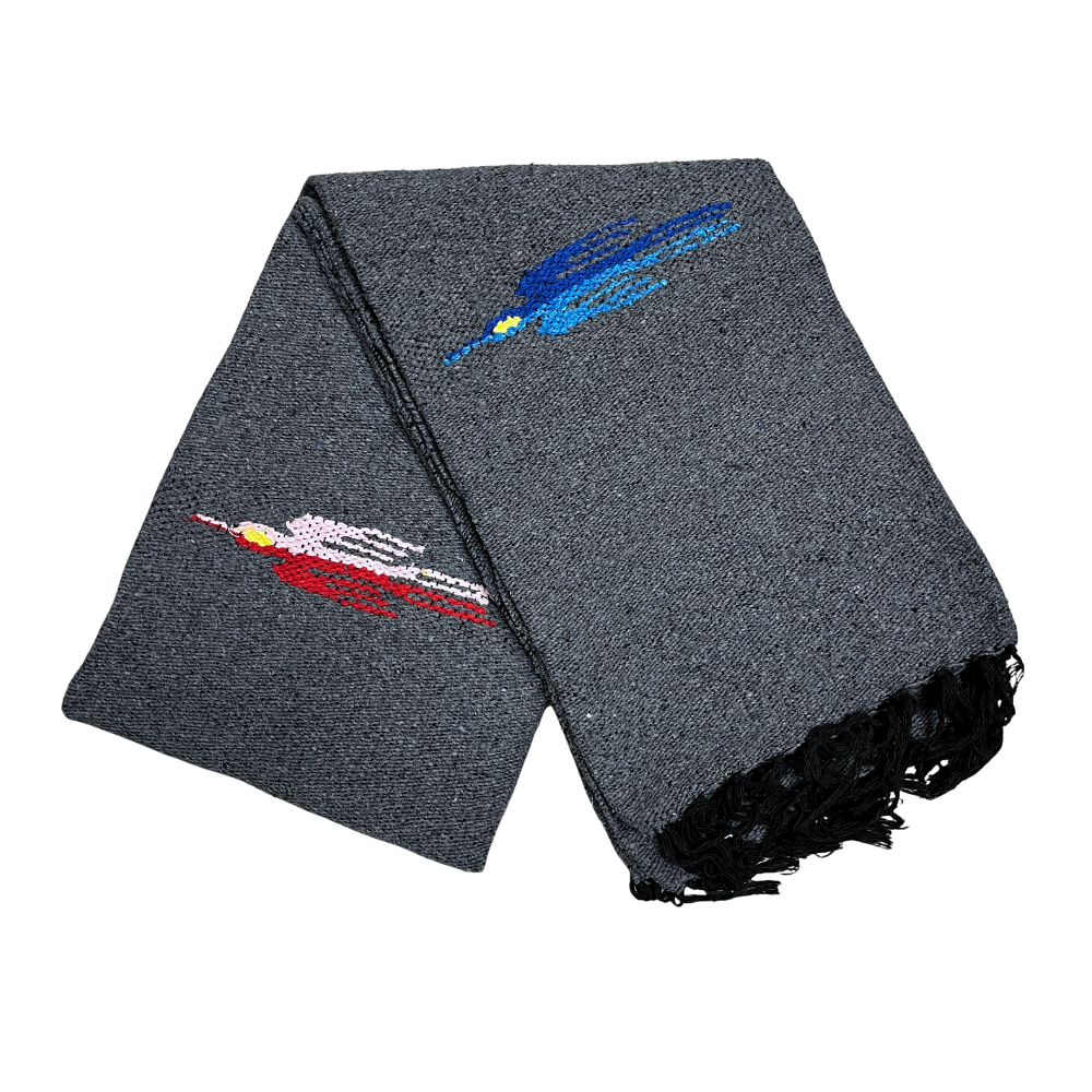 Charcoal Thunderbird Baja Blanket From West Path