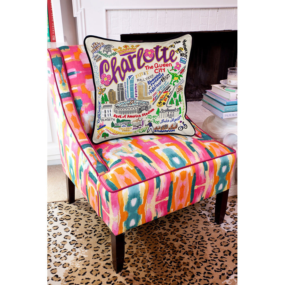 Charlotte Hand-Embroidered Pillow from Quirks!