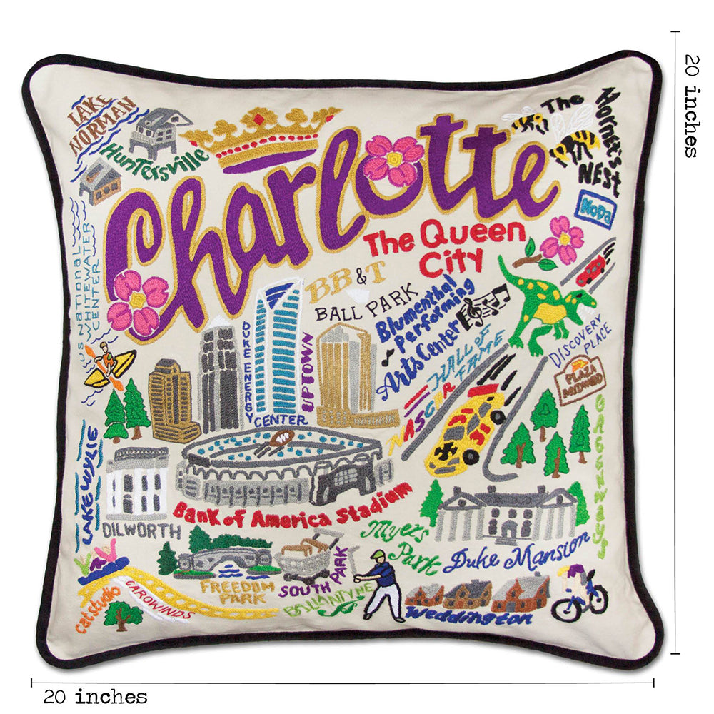Charlotte Hand-Embroidered Pillow from Quirks!