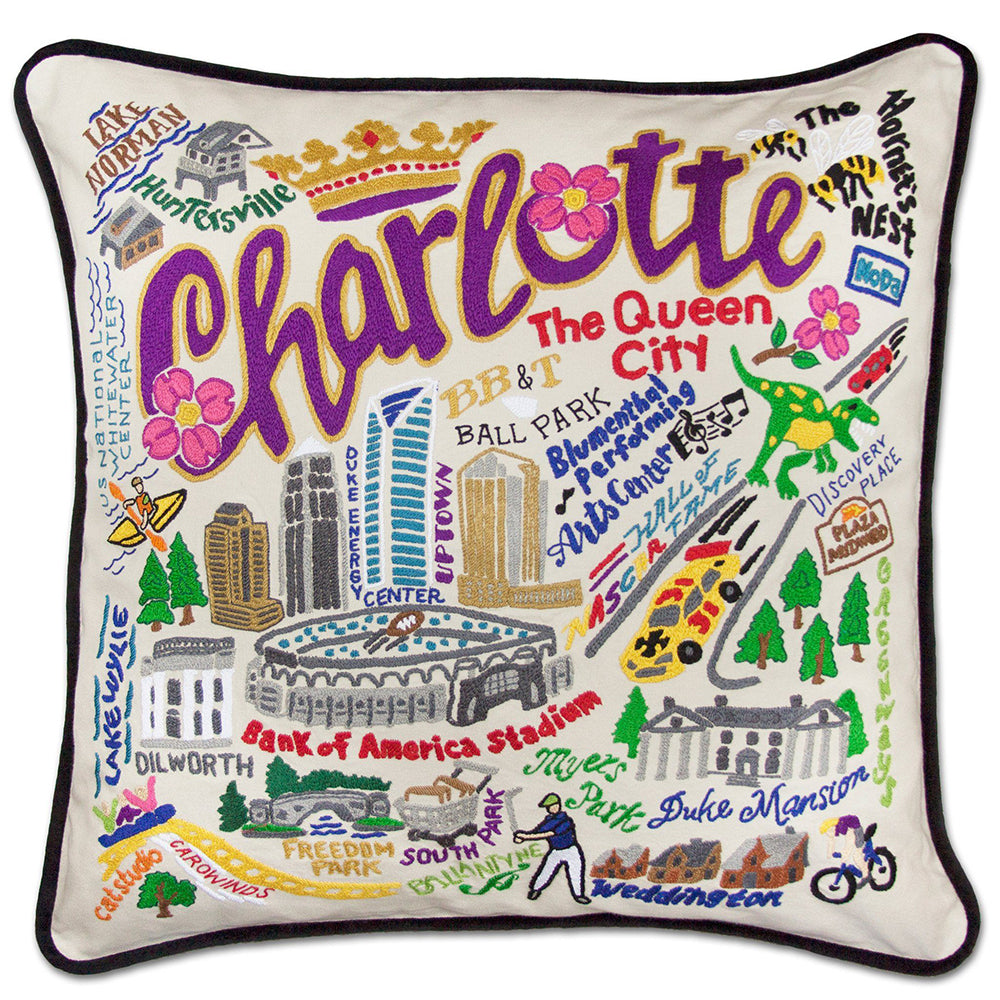 Charlotte Hand-Embroidered Pillow from Quirks!