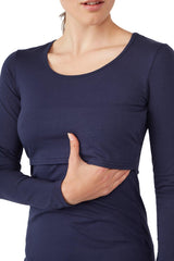Charlotte Long Sleeves Round Neck Nursing Top from Moderneternity