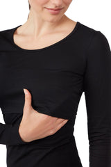 Charlotte Long Sleeves Round Neck Nursing Top from Moderneternity