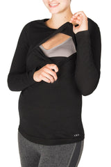 Charlotte Long Sleeves Round Neck Nursing Top from Moderneternity