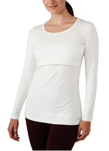 Charlotte Long Sleeves Round Neck Nursing Top from Moderneternity
