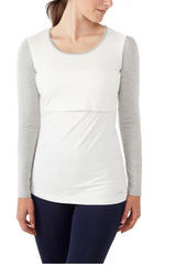 Charlotte Long Sleeves Round Neck Nursing Top from Moderneternity