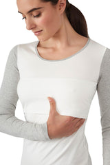 Charlotte Long Sleeves Round Neck Nursing Top from Moderneternity