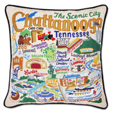 Chattanooga Hand-Embroidered Pillow by CatStudio from Quirks!