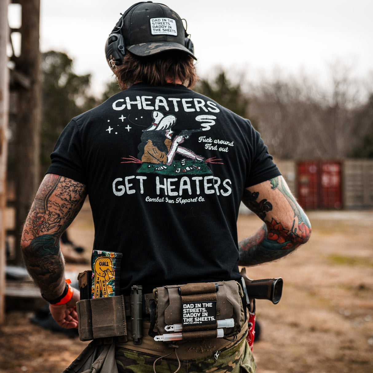 Cheaters Get Heaters Cowboy Edition Men's T-Shirt From Combat Iron Apparel