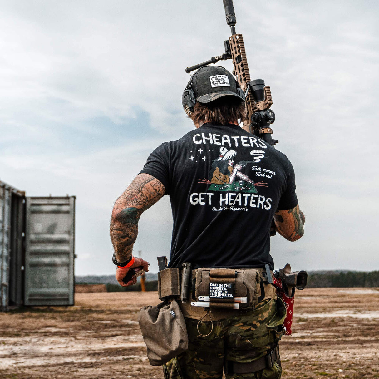 Cheaters Get Heaters Cowboy Edition Men's T-Shirt From Combat Iron Apparel