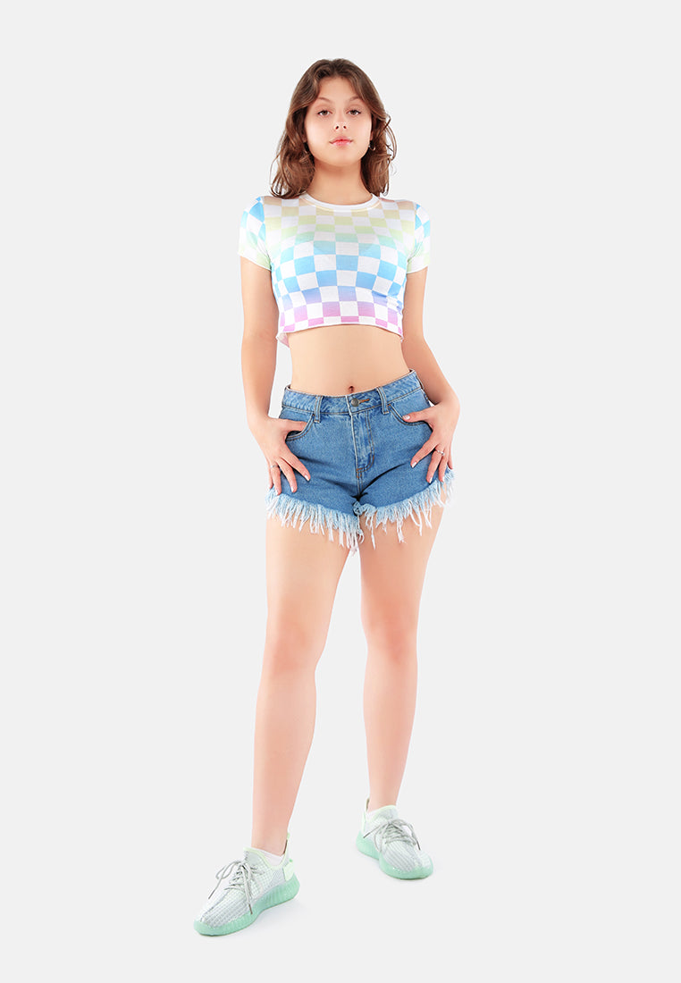 Checkered Short Top from London Rag International