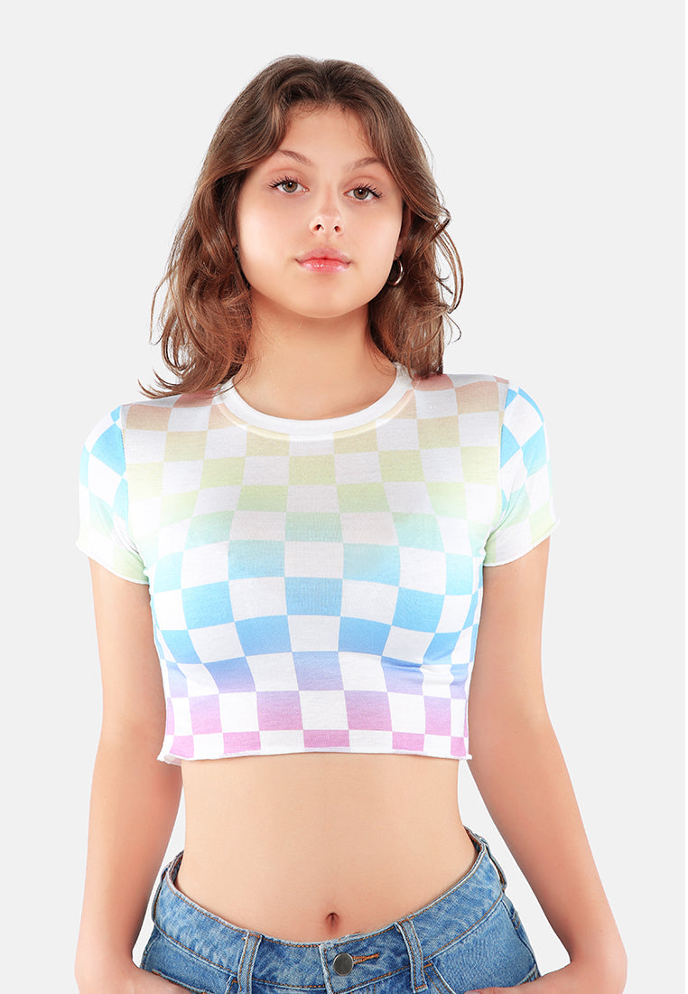 Checkered Short Top from London Rag International