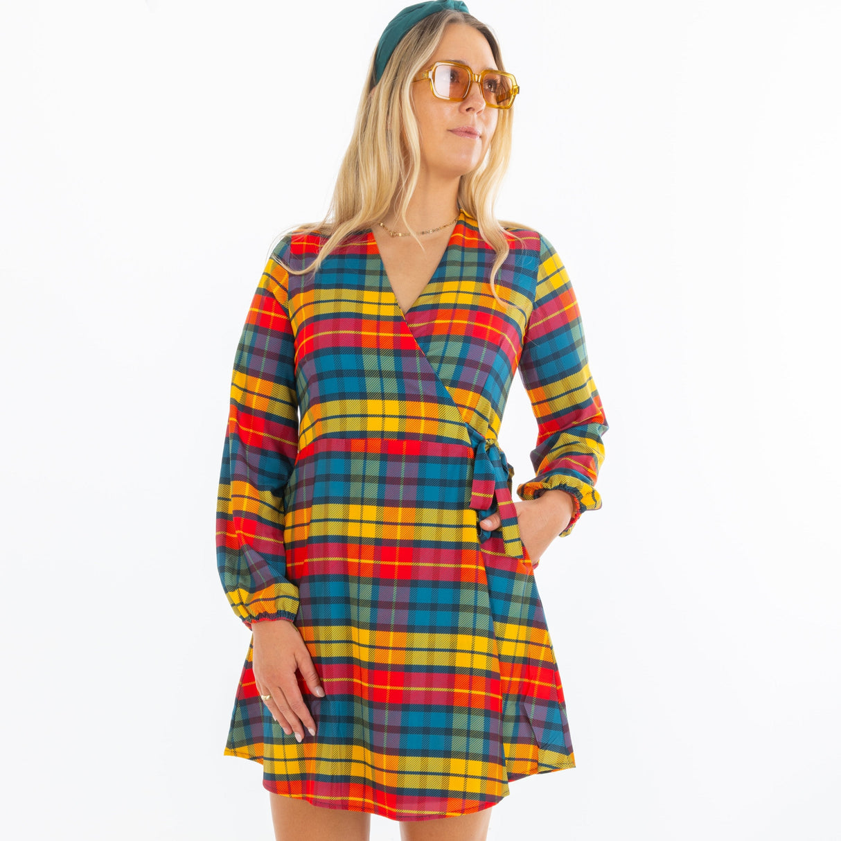 The Apple Cider | Fall Plaid Wrap Dress from Shinesty