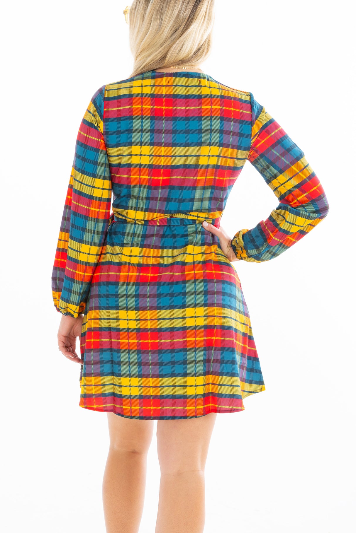The Apple Cider | Fall Plaid Wrap Dress from Shinesty