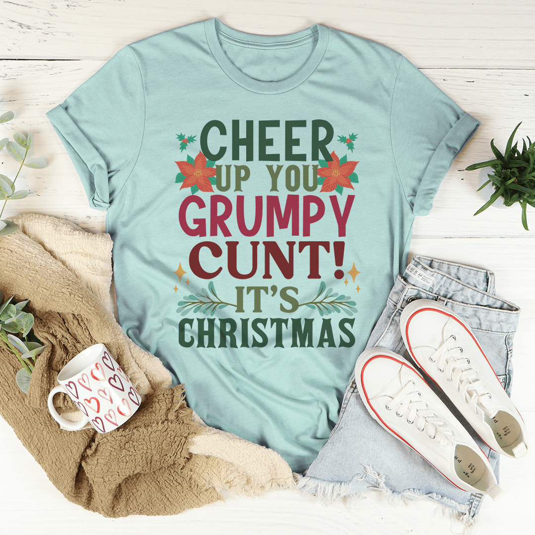Cheer Up It's Christmas Tee from Peachy Sunday