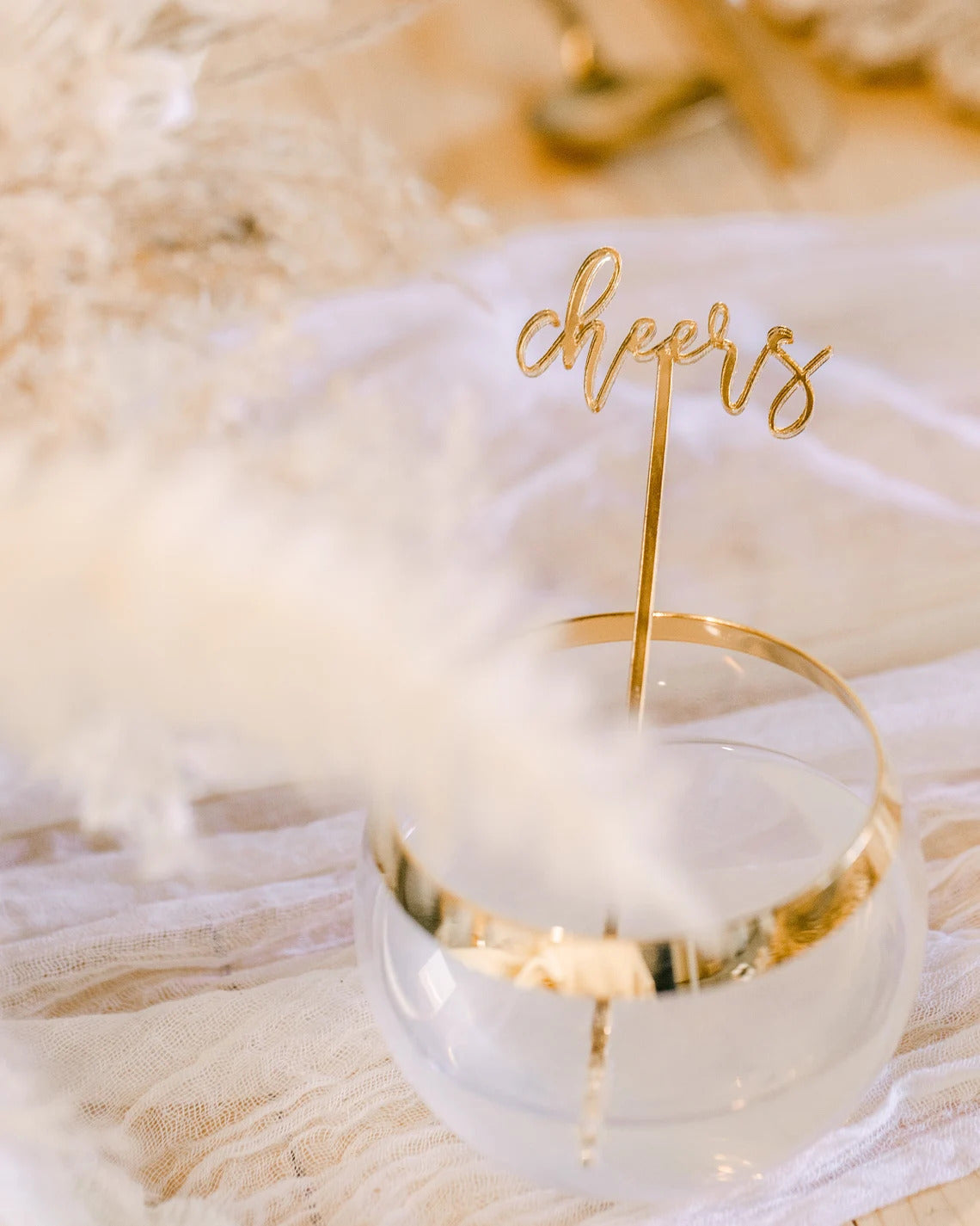 Cheers Drink Stirrers, Pack of 12 from The Cotton & Canvas Co.