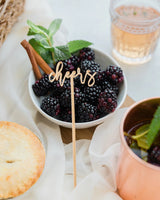 Cheers Drink Stirrers, Pack of 12 from The Cotton & Canvas Co.