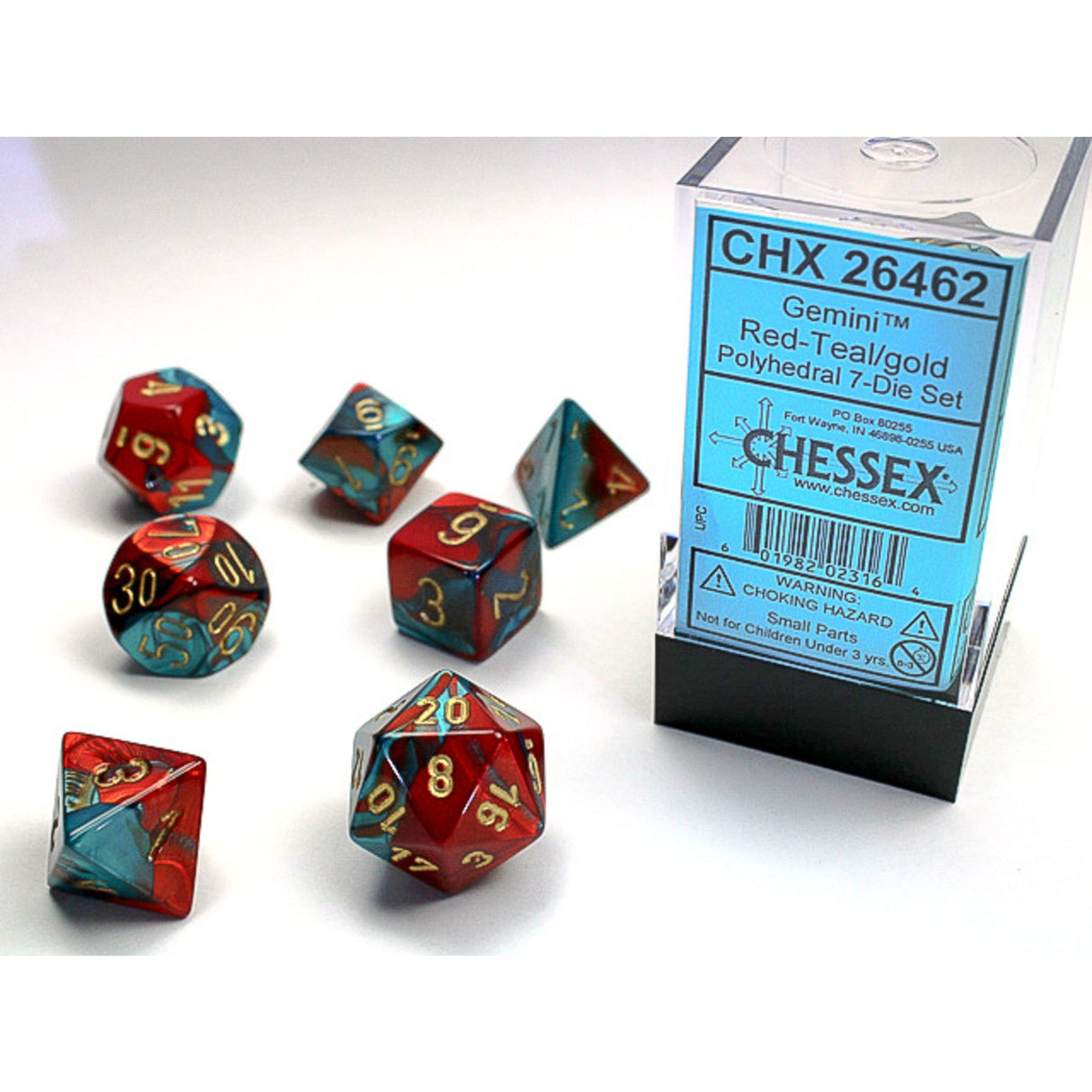 CHESSEX: POLYHEDRAL Gemini DICE SETS From PunkOuter Games