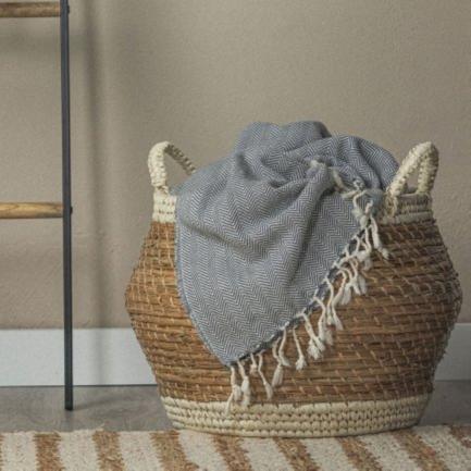 Chevron Oversized Turkish Cotton Throw Blanket – Extra Large, Lightweight, and Stylish from The Bali Market