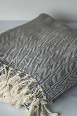 Chevron Oversized Turkish Cotton Throw Blanket – Extra Large, Lightweight, and Stylish from The Bali Market