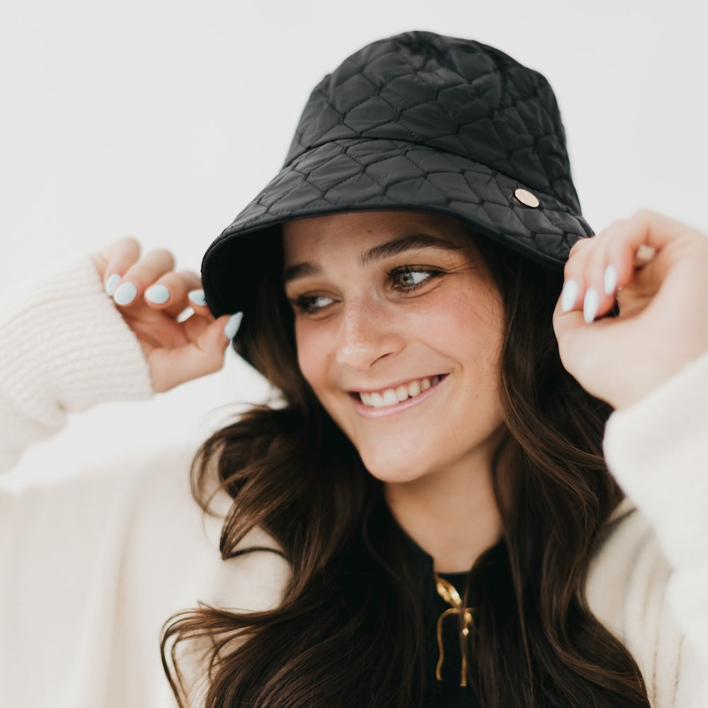 Chiara Quilted Bucket Hat from Pretty Simple