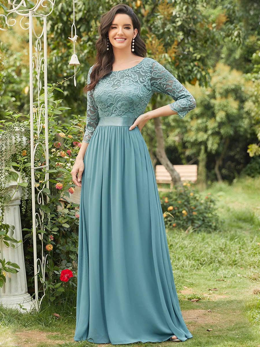 3/4 Sleeve Formal Dress from MsDressly