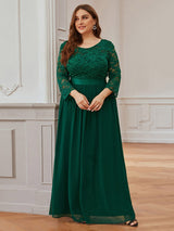 3/4 Sleeve Formal Dress from MsDressly
