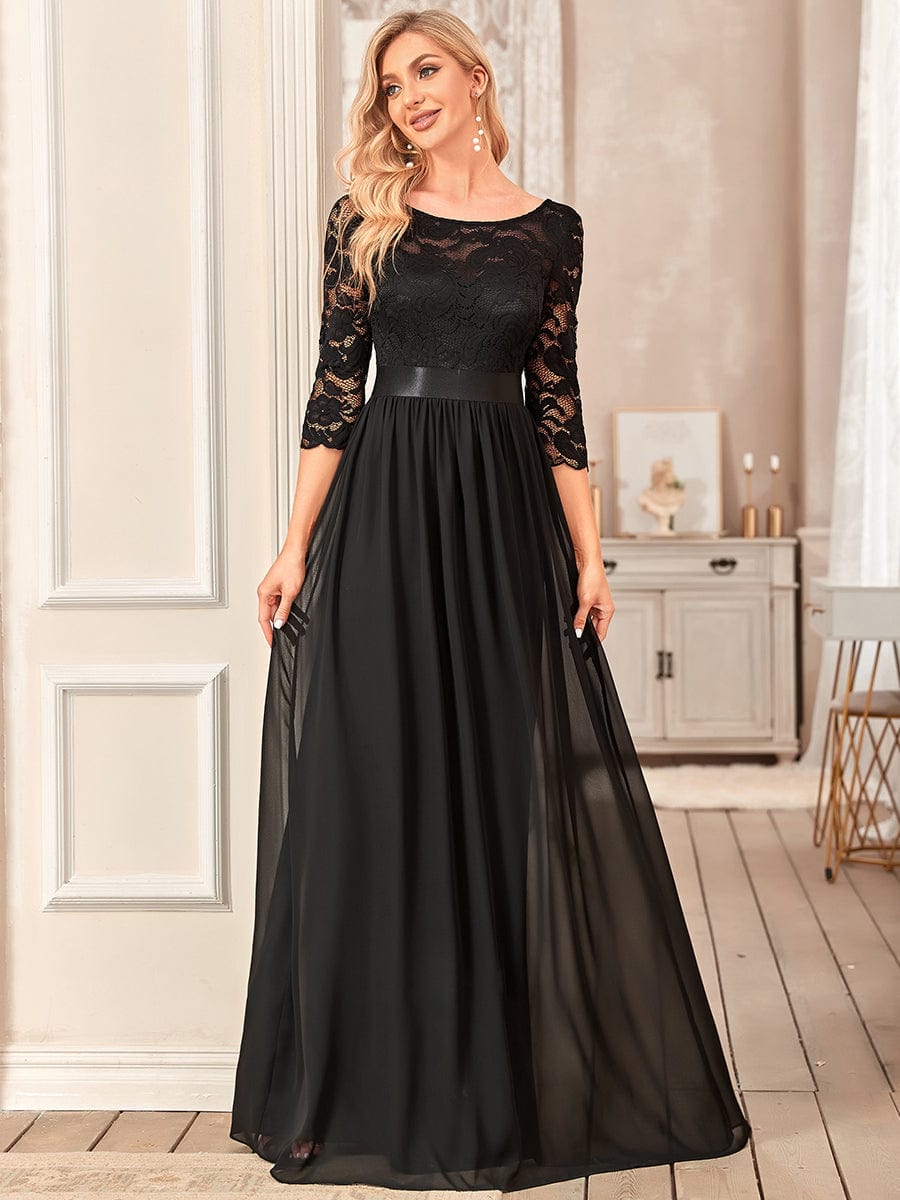 3/4 Sleeve Formal Dress from MsDressly