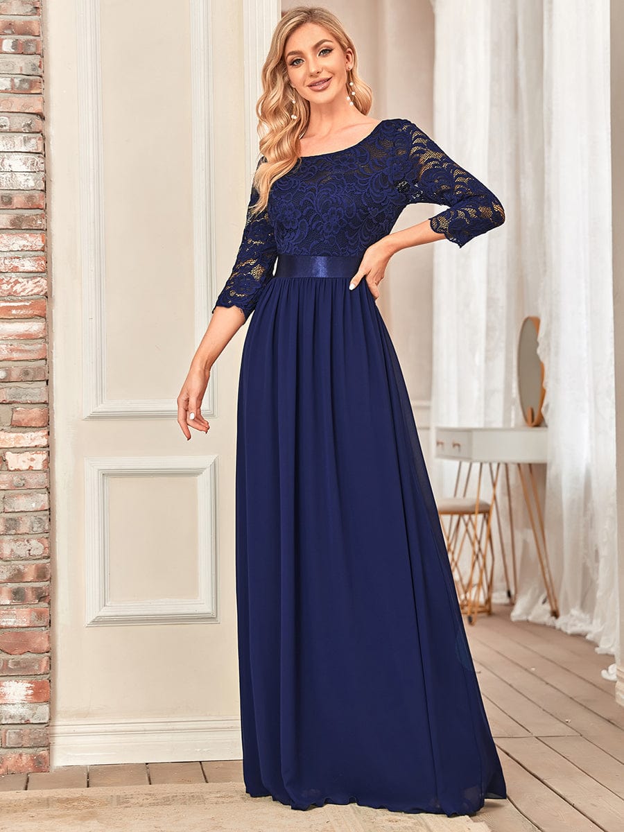 3/4 Sleeve Formal Dress from MsDressly
