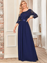 3/4 Sleeve Formal Dress from MsDressly