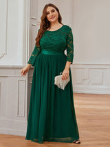 3/4 Sleeve Formal Dress from MsDressly
