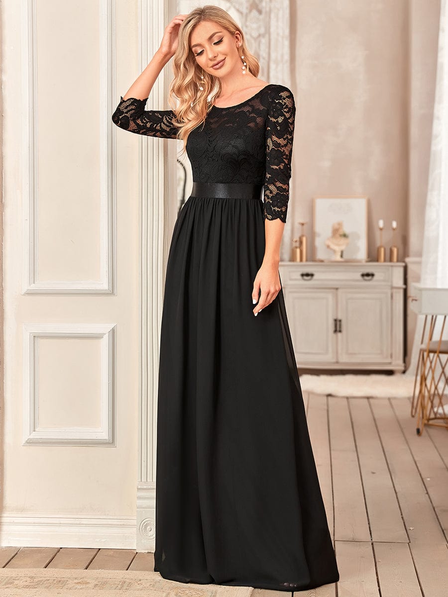 3/4 Sleeve Formal Dress from MsDressly