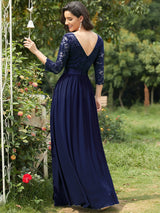 3/4 Sleeve Formal Dress from MsDressly