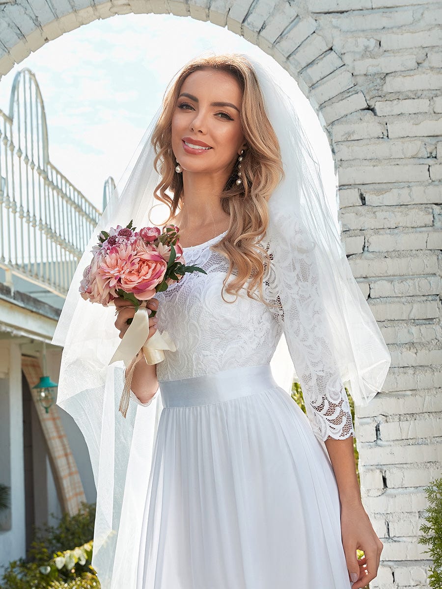 3/4 Sleeve Formal Dress from MsDressly
